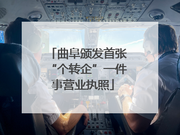 曲阜颁发首张“个转企”一件事营业执照