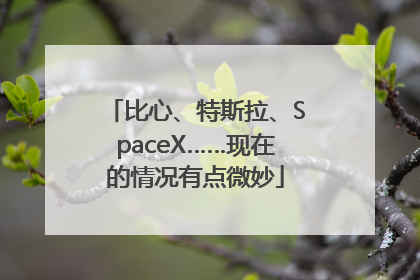 比心、特斯拉、SpaceX……现在的情况有点微妙