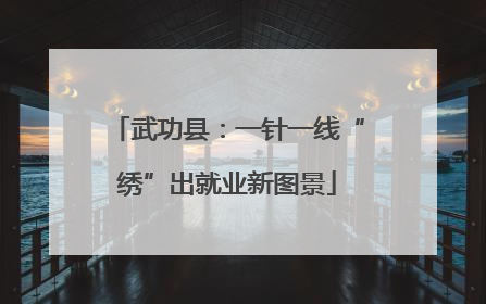 武功县：一针一线“绣”出就业新图景