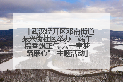 武汉经开区邓南街道振兴街社区举办“端午粽香飘正气 六一童梦筑廉心” 主题活动