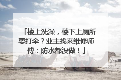 楼上洗澡，楼下上厕所要打伞？业主找来维修师傅：防水都没做！