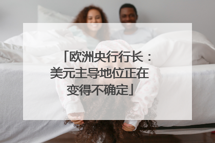 欧洲央行行长：美元主导地位正在变得不确定