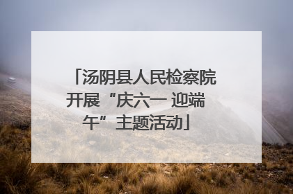 汤阴县人民检察院开展“庆六一 迎端午”主题活动