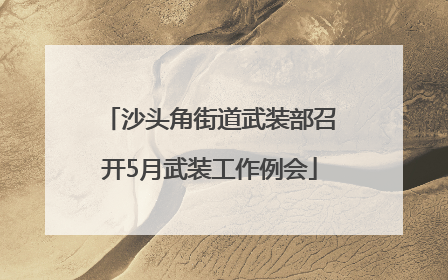 沙头角街道武装部召开5月武装工作例会