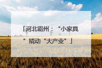 河北霸州：“小家具”撬动“大产业”