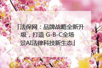 法保网：品牌战略全新升级，打造 G-B-C全场景AI法律科技新生态