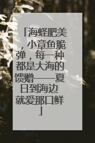 海蛏肥美，小章鱼脆弹，每一种都是大海的馈赠——夏日到海边 就爱那口鲜