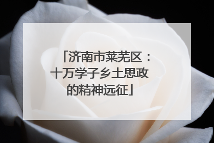 济南市莱芜区：十万学子乡土思政的精神远征