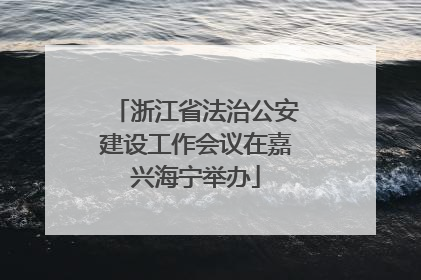 浙江省法治公安建设工作会议在嘉兴海宁举办