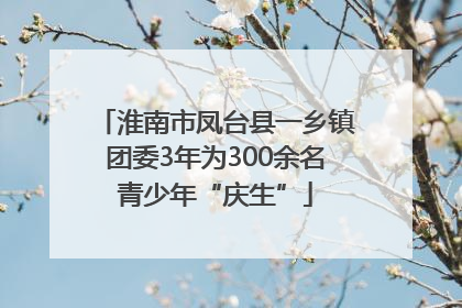 淮南市凤台县一乡镇团委3年为300余名青少年“庆生”