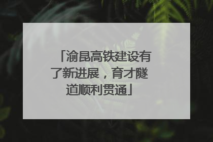 渝昆高铁建设有了新进展，育才隧道顺利贯通