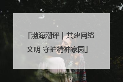 渤海潮评｜共建网络文明 守护精神家园