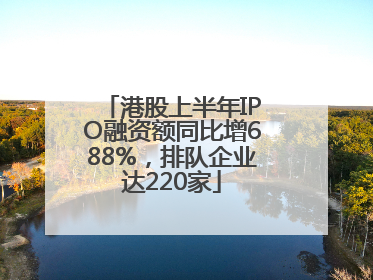 港股上半年IPO融资额同比增688%，排队企业达220家