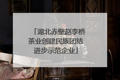 湖北赤壁赵李桥茶业创建民族团结进步示范企业