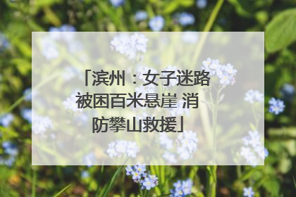 滨州：女子迷路被困百米悬崖 消防攀山救援