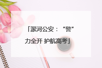 漯河公安：“警”力全开 护航高考