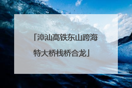 漳汕高铁东山跨海特大桥栈桥合龙