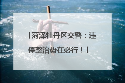 菏泽牡丹区交警：违停整治势在必行！