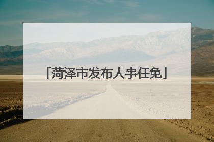菏泽市发布人事任免