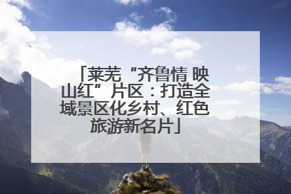 莱芜“齐鲁情 映山红”片区：打造全域景区化乡村、红色旅游新名片