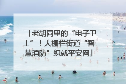 老胡同里的“电子卫士”！大栅栏街道“智慧消防”织就平安网