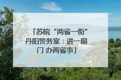 苏皖“两省一街”丹阳警务室：进一扇门 办两省事
