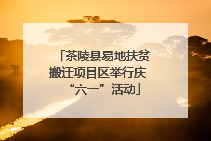 茶陵县易地扶贫搬迁项目区举行庆“六一”活动