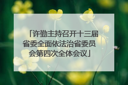 许勤主持召开十三届省委全面依法治省委员会第四次全体会议