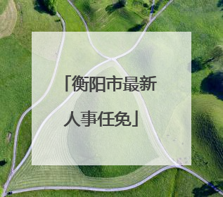 衡阳市最新人事任免