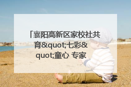 襄阳高新区家校社共育"七彩"童心 专家团支招智慧育儿