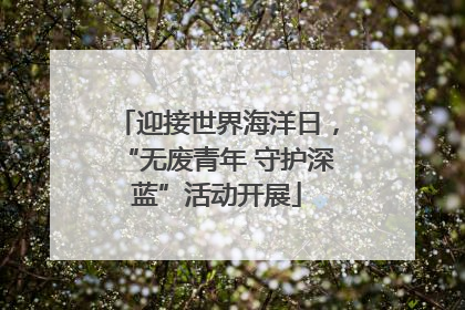 迎接世界海洋日，“无废青年 守护深蓝”活动开展