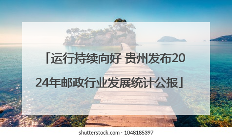 运行持续向好 贵州发布2024年邮政行业发展统计公报