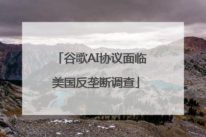 谷歌AI协议面临美国反垄断调查