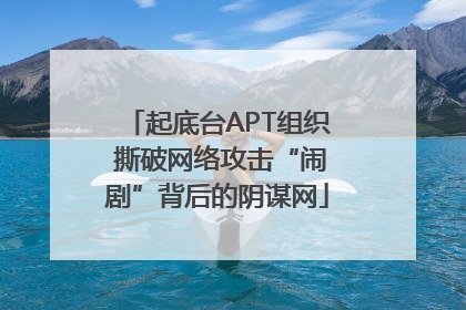 起底台APT组织 撕破网络攻击“闹剧”背后的阴谋网