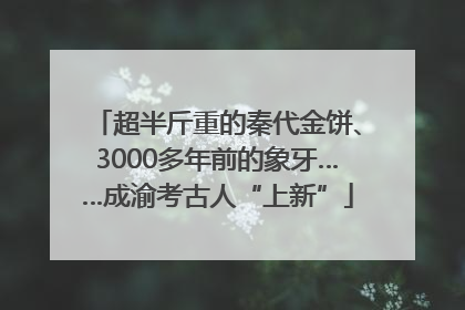 超半斤重的秦代金饼、3000多年前的象牙……成渝考古人“上新”