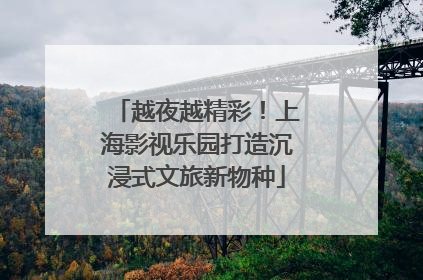 越夜越精彩！上海影视乐园打造沉浸式文旅新物种