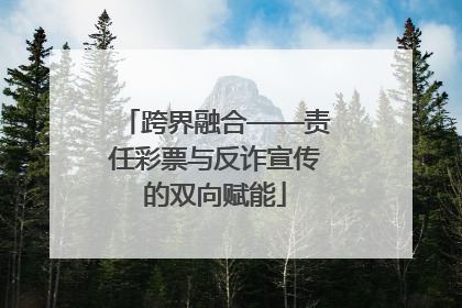 跨界融合——责任彩票与反诈宣传的双向赋能
