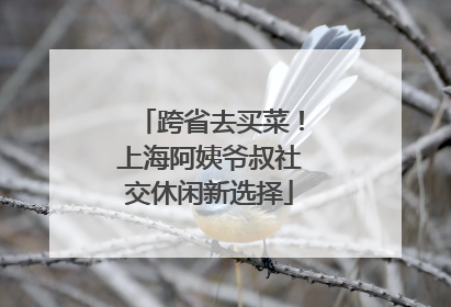 跨省去买菜！上海阿姨爷叔社交休闲新选择