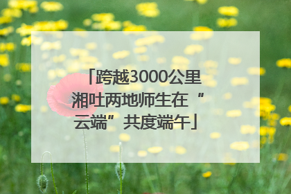 跨越3000公里 湘吐两地师生在“云端”共度端午