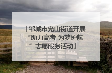 邹城市凫山街道开展“助力高考 为梦护航”志愿服务活动