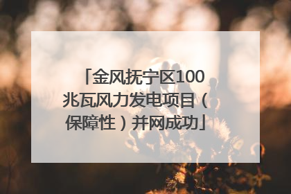 金风抚宁区100兆瓦风力发电项目（保障性）并网成功