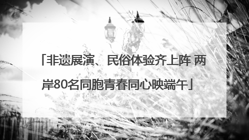 非遗展演、民俗体验齐上阵 两岸80名同胞青春同心映端午