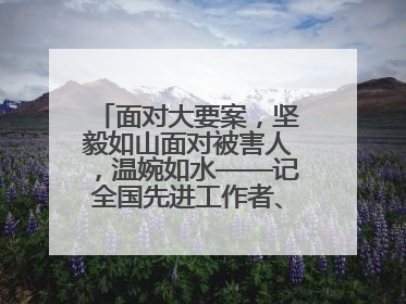 面对大要案，坚毅如山面对被害人，温婉如水——记全国先进工作者、上海市检察院经济犯罪检察部主任马玮玮
