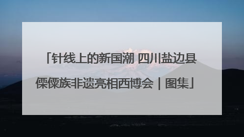 针线上的新国潮 四川盐边县傈僳族非遗亮相西博会｜图集
