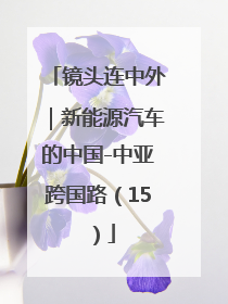 镜头连中外｜新能源汽车的中国-中亚跨国路（15）
