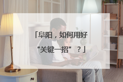 阜阳，如何用好“关键一招”？