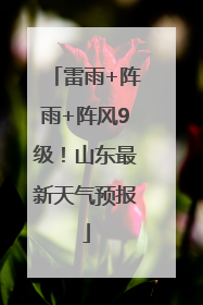雷雨+阵雨+阵风9级！山东最新天气预报