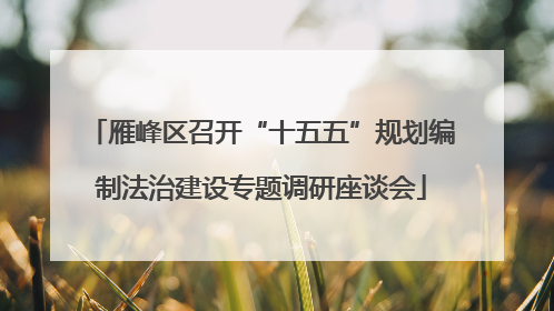 雁峰区召开“十五五”规划编制法治建设专题调研座谈会