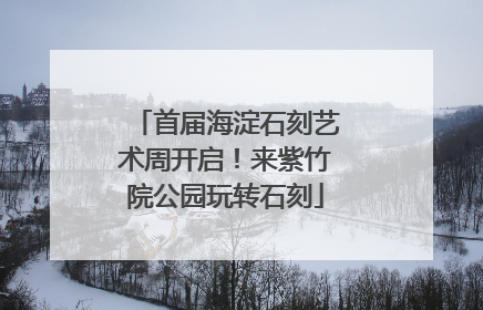 首届海淀石刻艺术周开启！来紫竹院公园玩转石刻