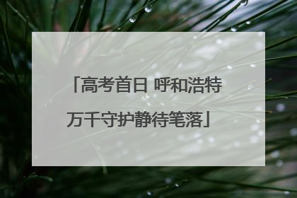 高考首日 呼和浩特万千守护静待笔落